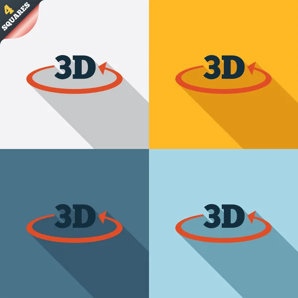 3 d 印アイコン。3 d の新しいテクノロジーのシンボル. — ストック写真