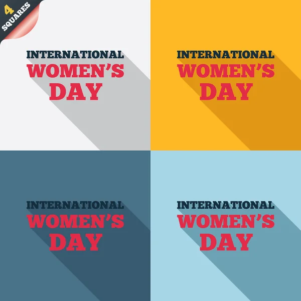 8 Mart Dünya Kadınlar Günü işareti simgesi. — Stok fotoğraf