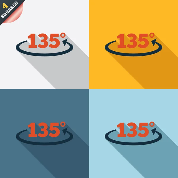 Ikona podepsat úhlu 135 stupňů. geometrie matematický symbol — Stock fotografie