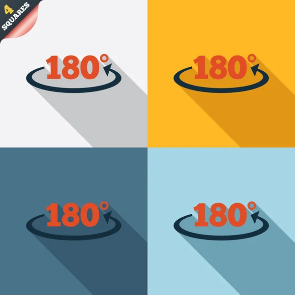 180 graden teken hoeksymbool. meetkunde-wiskunde-symbool — Stockfoto