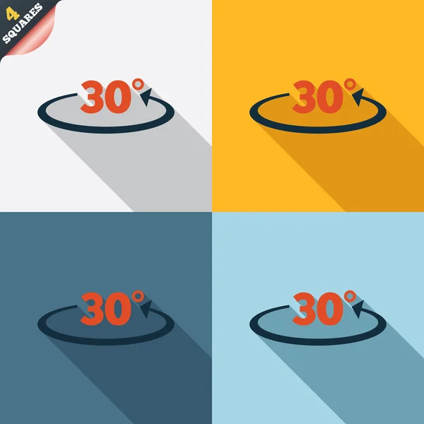 Angle 30 degrees sign icon. Geometry math symbol — Stock Photo, Image