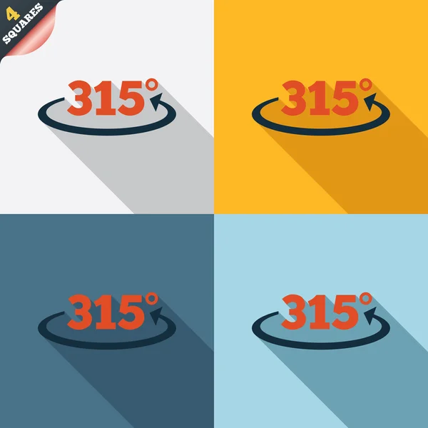 315 graden teken hoeksymbool. meetkunde-wiskunde-symbool — Stockfoto