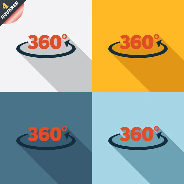 Angle 360 degrees sign icon. Geometry math symbol — Stock Photo, Image