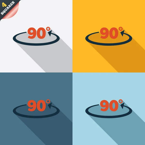 90 graden teken hoeksymbool. meetkunde-wiskunde-symbool — Stockfoto