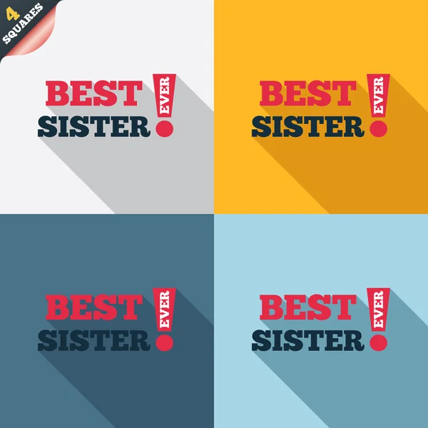 Best sister ever sign icon. Award symbol. — Stock Photo, Image