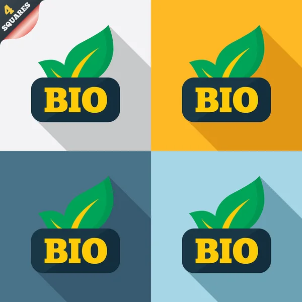 Bioprodukt-Symbol. Blattsymbol. — Stockfoto