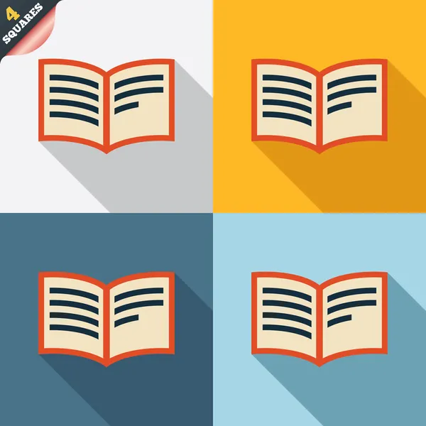 Book sign icon. Open book symbol. — Stock Photo, Image