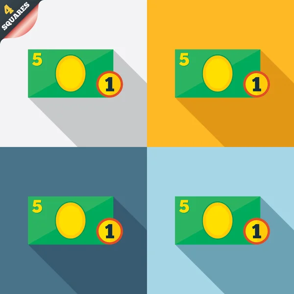Kassenzeichen. Geld-Symbol. Münze. — Stockfoto