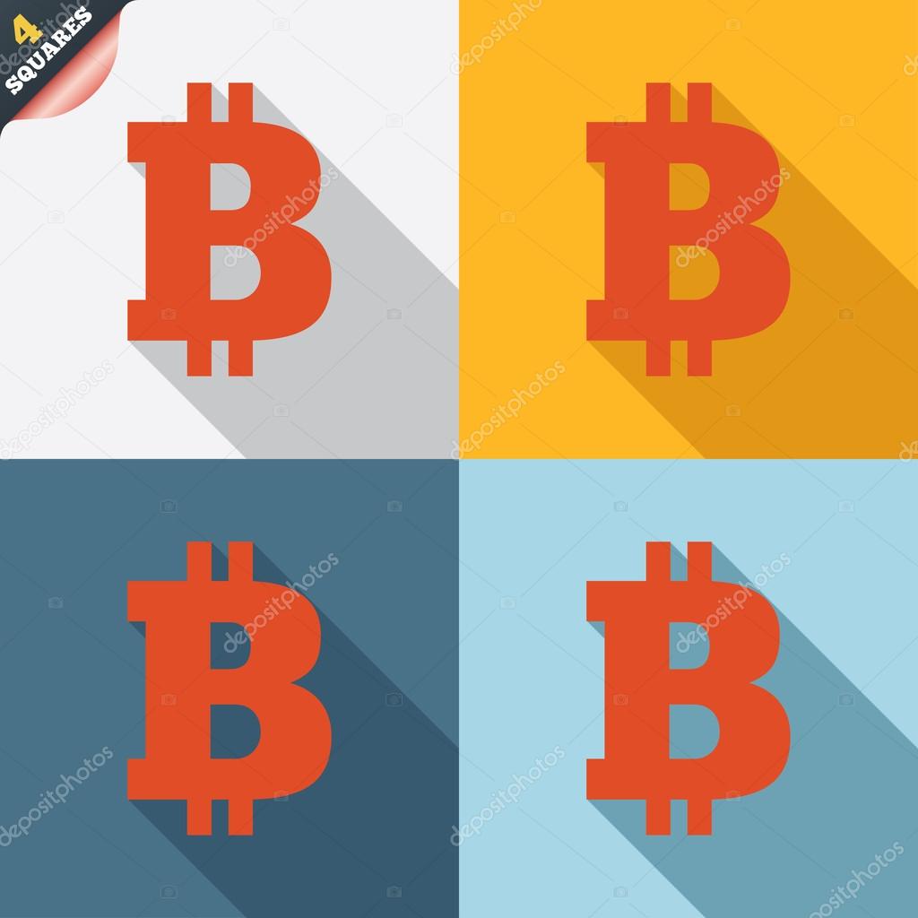 Bitcoin sign icon. Cryptography currency symbol