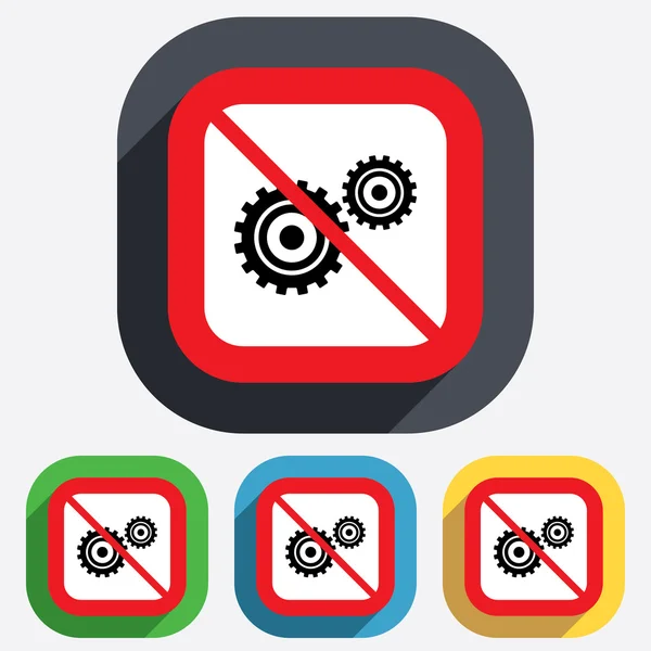 Cog settings sign icon. Cogwheel gear symbol. — Stock Vector