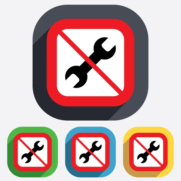 Ne pas réparer l'icône de signe d'outil. Symbole service . — Image vectorielle