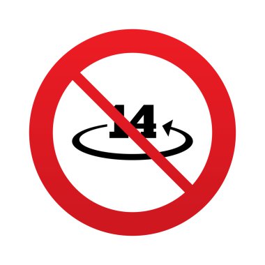 14 gün işareti simgesi içinde malların iadesi.