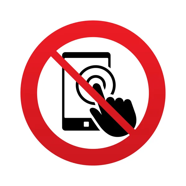 Touch screen smartphone sign icon. Hand pointer — Stock Photo, Image