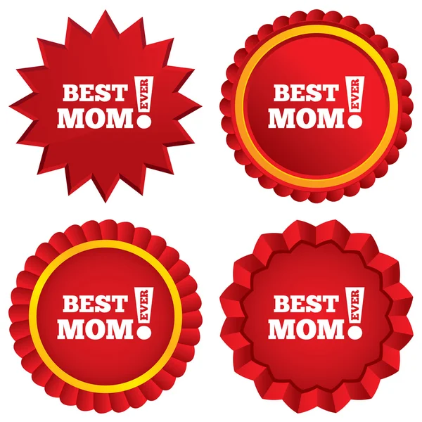 Bästa mamma logga någonsin ikonen. Award symbol. — Stockfoto