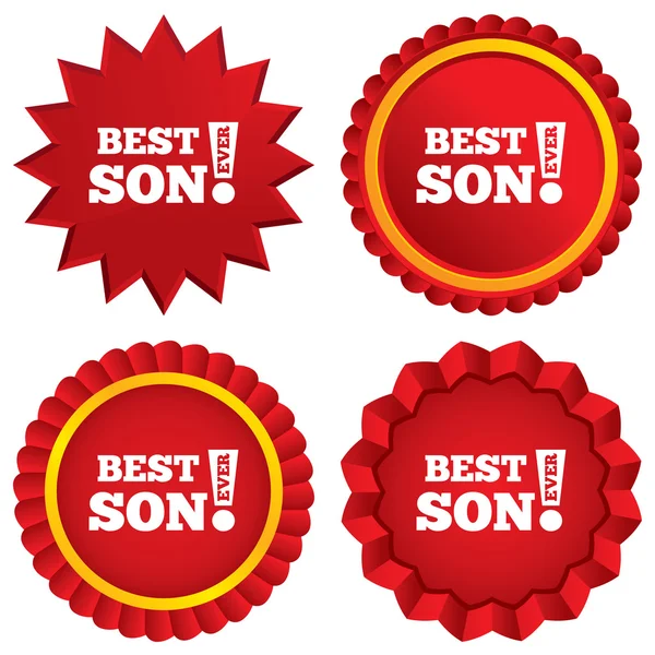 Beste zoon ondertekenen ooit pictogram. Award symbool. — Stockfoto