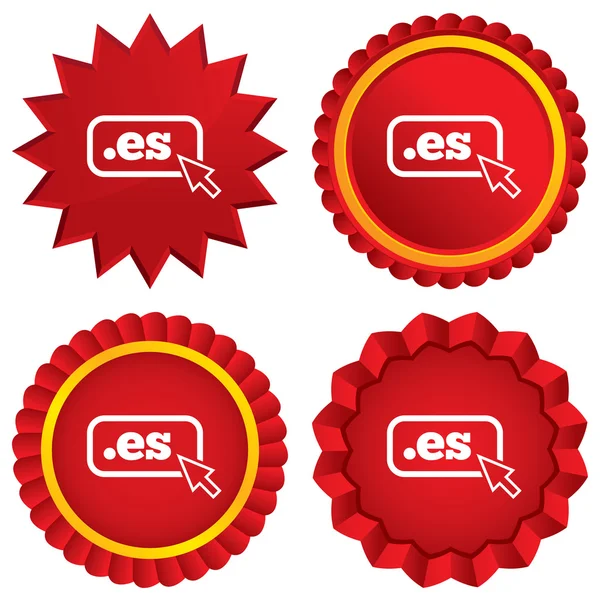 Domain ES sign icon. Top-level internet domain — Stock Photo, Image