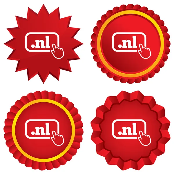 Domain NL sign icon. Top-level internet domain — Stock Photo, Image