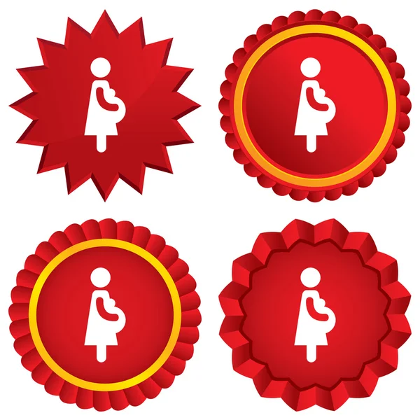 Ikona těhotná podepsat. těhotenství symbol. — Stock fotografie