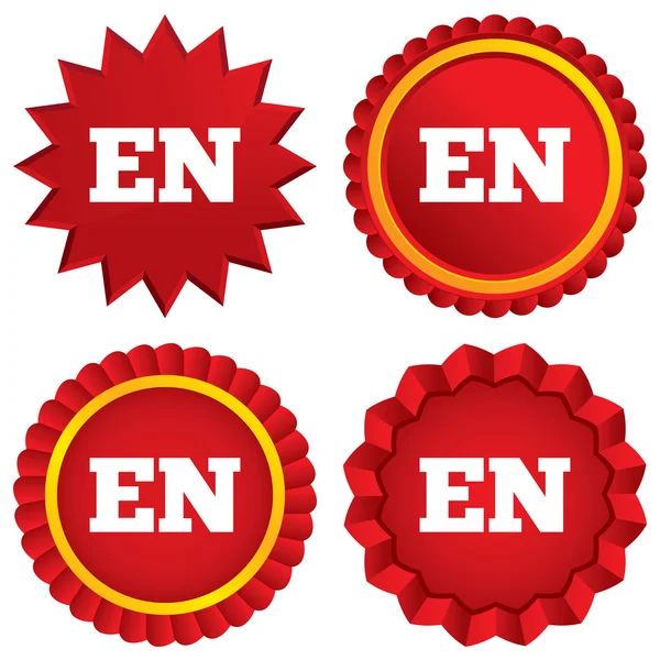 English language sign icon. EN translation. — Stock Photo, Image