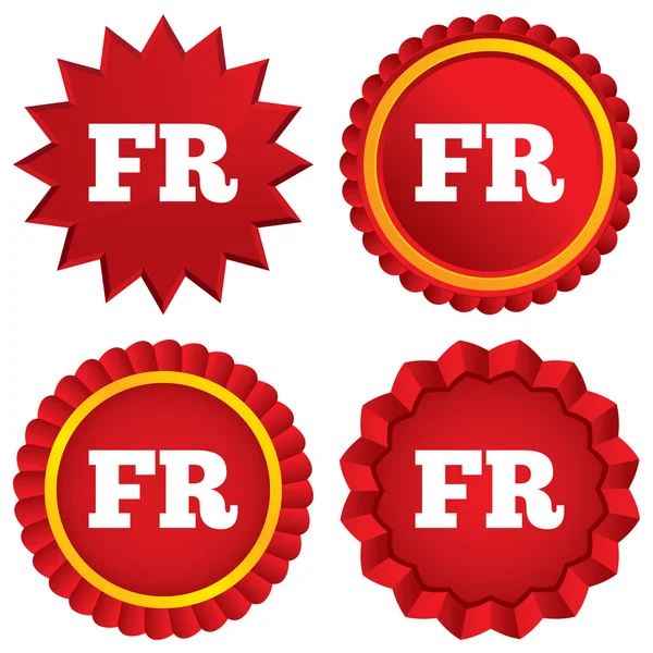 French language sign icon. FR translation. — Stock Photo, Image