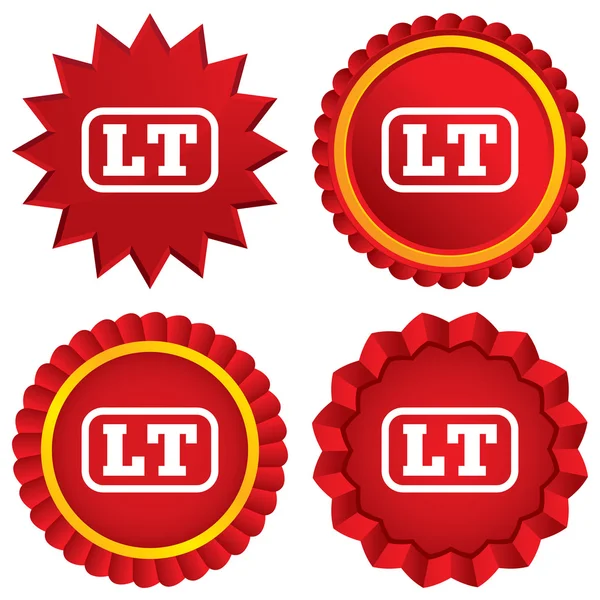 Icono de signo de lengua lituana. Traducción LT —  Fotos de Stock