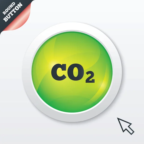 CO2 formule dioxyde de carbone signe icône. Chimie — Image vectorielle