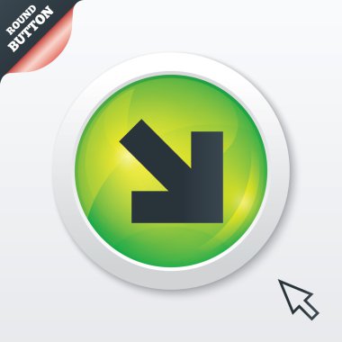 ok işareti simgesi. En yakın düğme. Gezinti simgesi