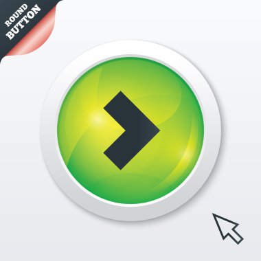 ok işareti simgesi. En yakın düğme. Gezinti simgesi