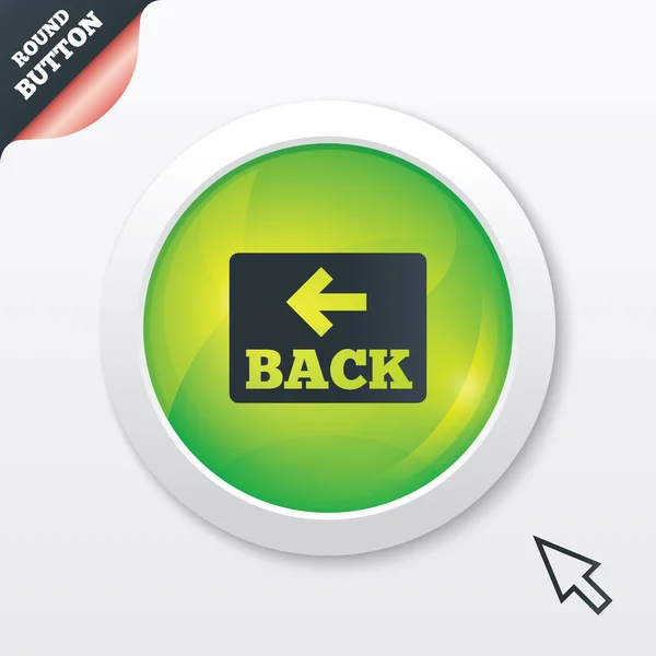 Arrow sign icon. Back button. Navigation symbol — Stock Photo, Image