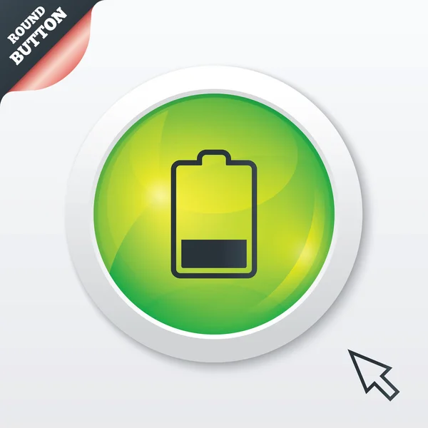 Battery low level sign icon. Electricity symbol — Stock Photo, Image