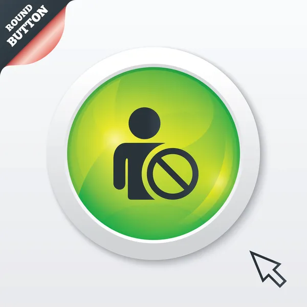 Blacklist sign icon. User not allowed symbol. — Stock Photo, Image