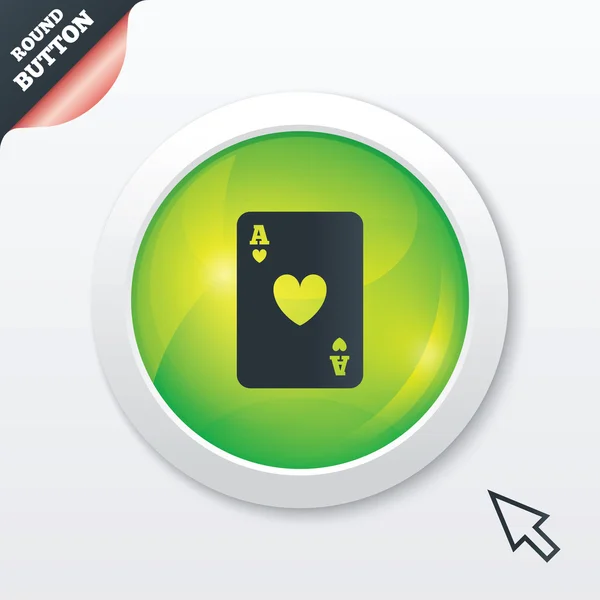 Casino sign icon. Playing card symbol — Stock Photo, Image