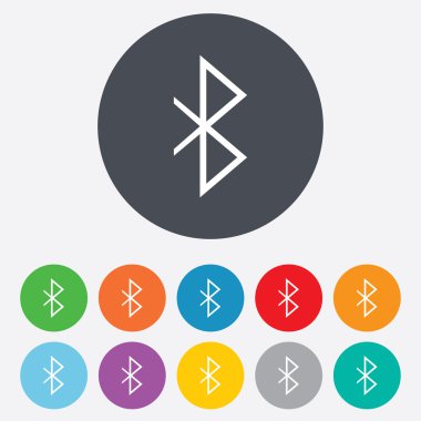 Bluetooth işareti simgesi. mobil şebeke sembolü.
