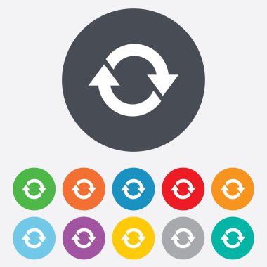 döndürme simgesi. sembol yineleyin. kayıt yenileme.