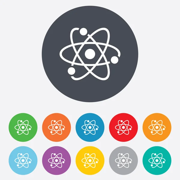 Atom tecken ikon. Atom del symbol. — Stock vektor