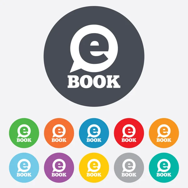 E-kitap işareti simgesi. elektronik kitap simgesi. — Stok Vektör