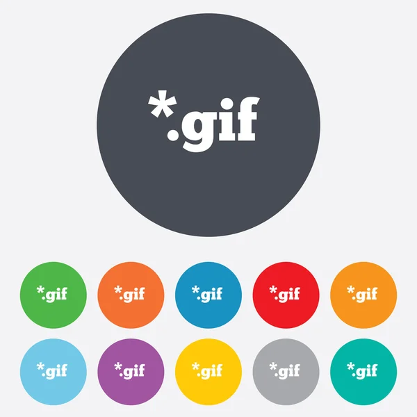 ファイル gif アイコン。イメージ ファイルをダウンロードします。. — ストックベクタ
