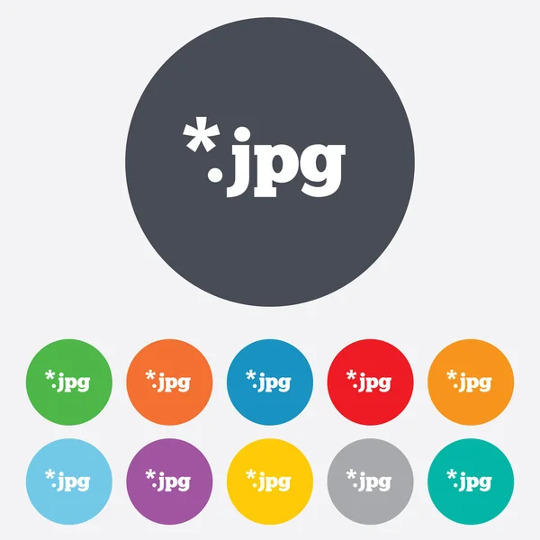 Archivo icono de signo JPG. Descargar archivo de imagen . — Vector de stock