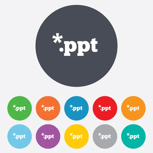 Піктограма презентації файлів. Звантажити кнопку PPT . — стоковий вектор