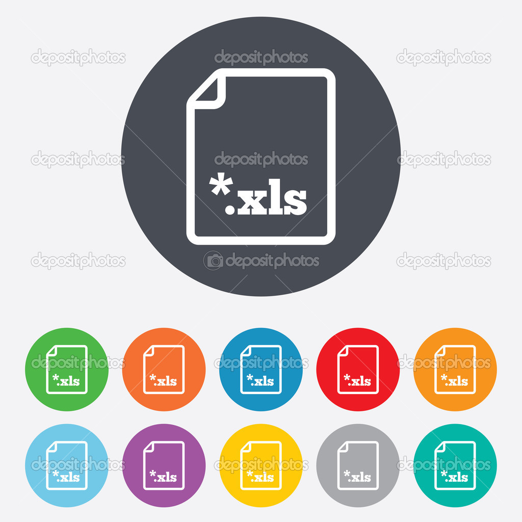 Excel File Document Icon. Download Xls Button. Stock Vector By.