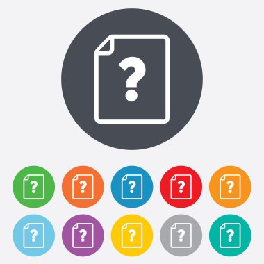 파일 문서 도움말 아이콘입니다. 물음표 기호.