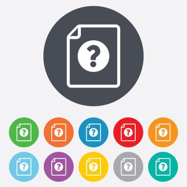 파일 문서 도움말 아이콘입니다. 물음표 기호.