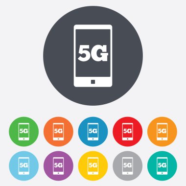 5g işareti. mobil telekomünikasyon teknolojisi.