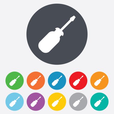 tornavida aracı işareti simgesi. sembol tamir.