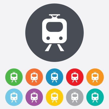 Metro işareti simgesi. tren, metro sembolü.