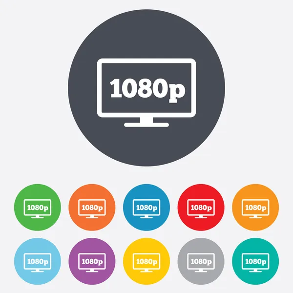 Plné hd širokoúhlé tv. 1080p symbol. — Stock fotografie