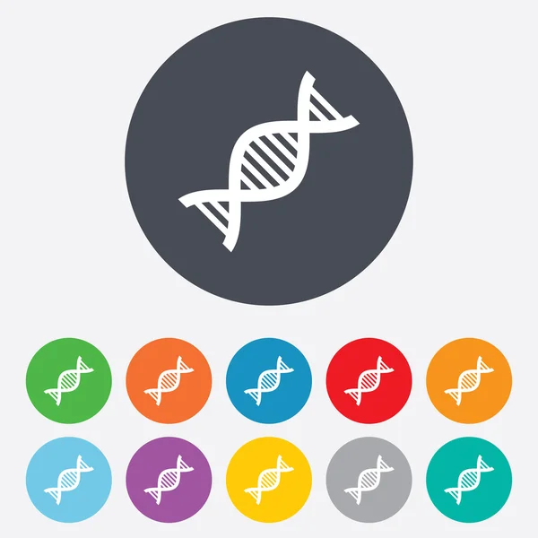 DNA teken pictogram. deoxyribonucleic acid symbool. — Stockfoto