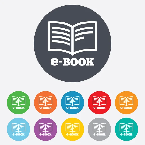 E-boken tecken ikon. elektronisk bok symbol. — Stockfoto