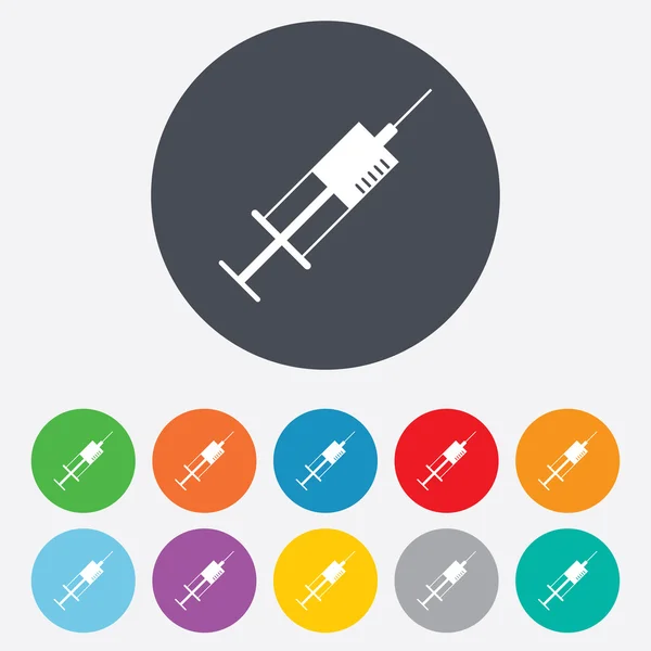 Syringe sign icon. Medicine symbol. — Stock Photo, Image
