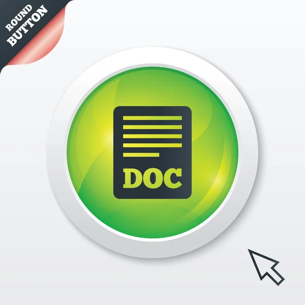 Archivo icono del documento. Descargar botón doc . — Vector de stock